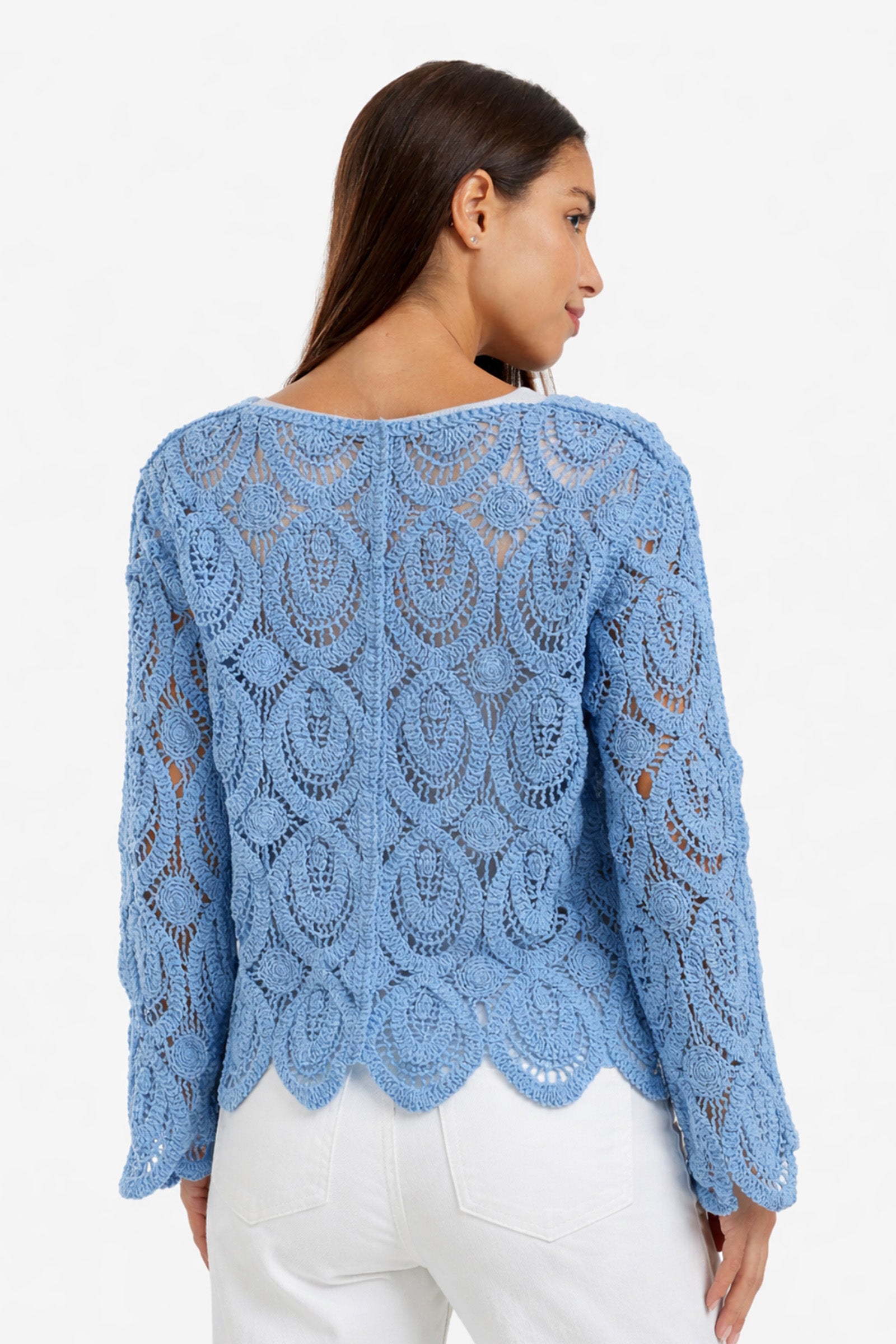 Pearl-Embellished Beach Kimono