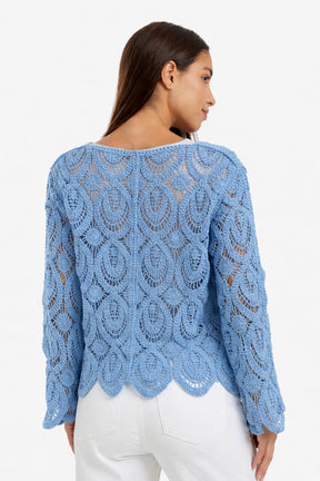 Pearl-Embellished Beach Kimono