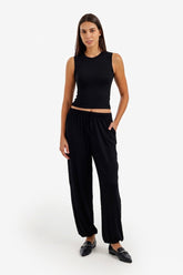 Carrot-Leg Lounge Pants