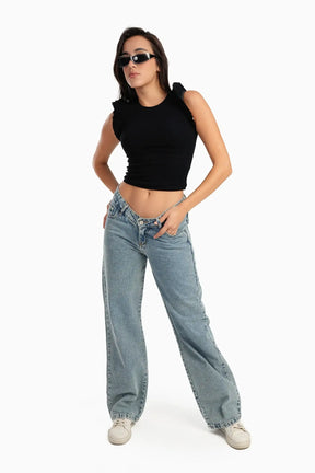 Ruffle Cap Sleeve Top