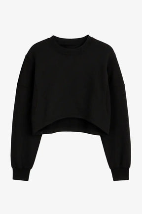 Cropped Cotton Sweatshirt