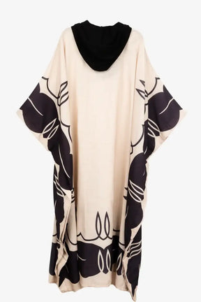 Chic Printed Hooded Abaya