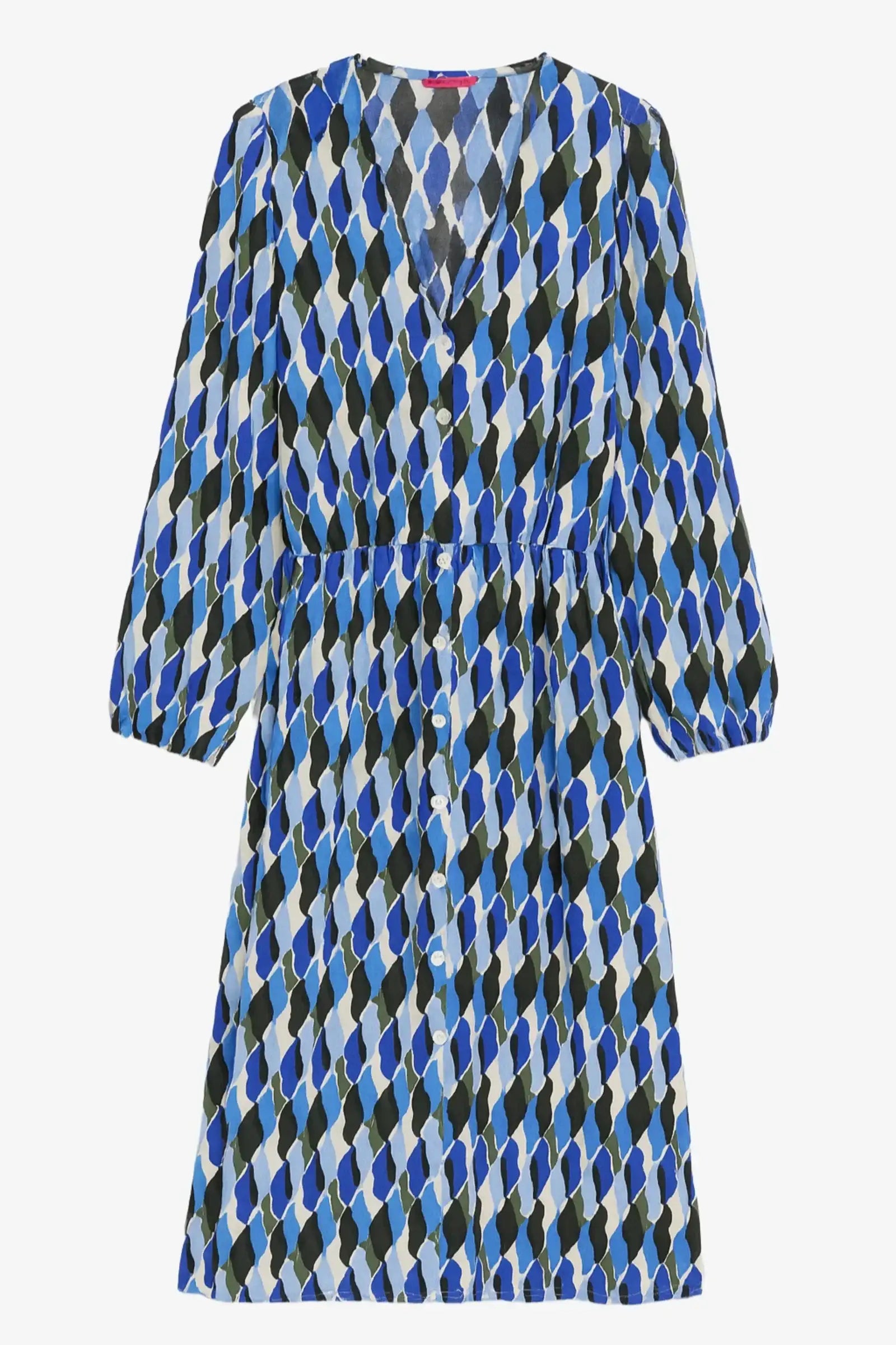 Printed V-Neck Dress