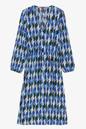 Printed V-Neck Dress
