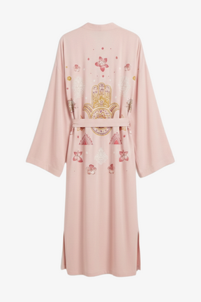 Printed Back Viscose Robe