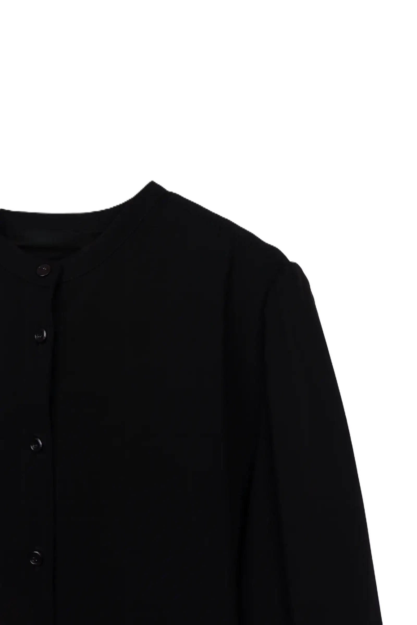 Black Vintage Ruffle Blouse