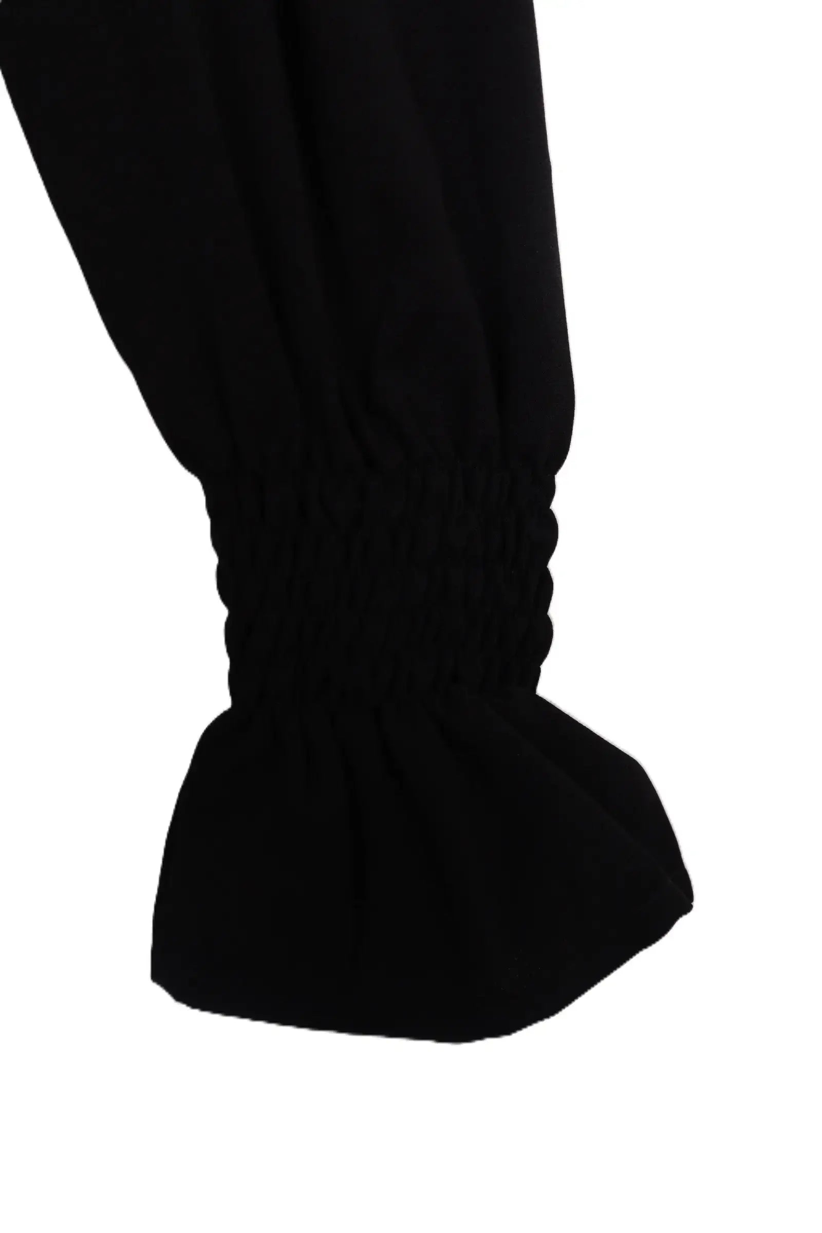 Black Vintage Ruffle Blouse