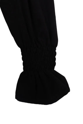 Black Vintage Ruffle Blouse