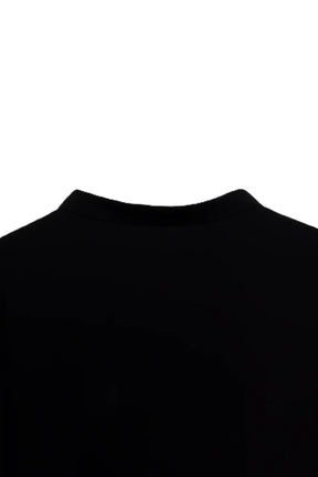 Black Vintage Ruffle Blouse