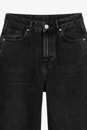 Wide-Leg Denim Pants