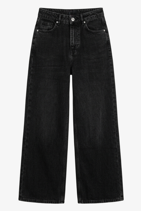 Wide-Leg Denim Pants