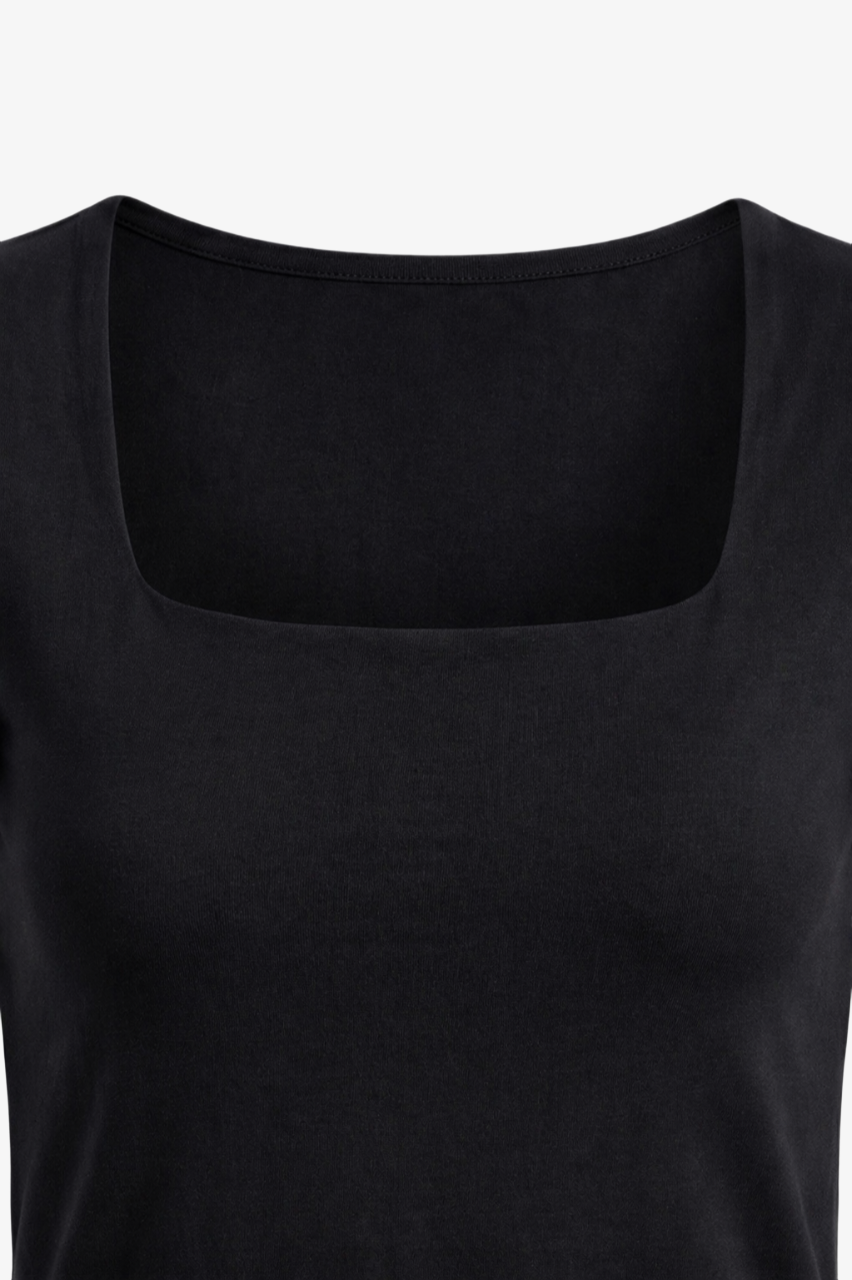 Square Neck Slim-Fit Top