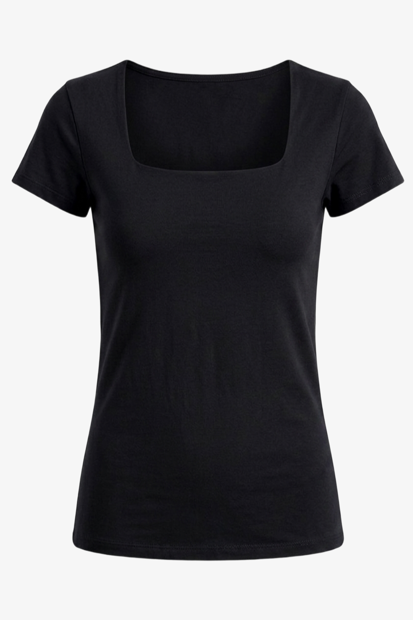 Square Neck Slim-Fit Top