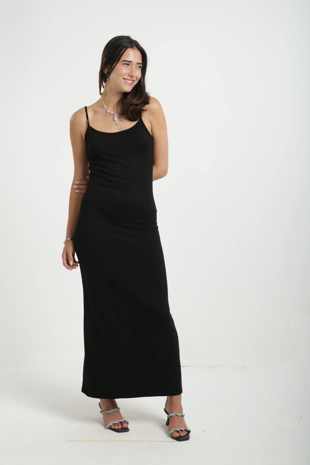 Plain Slim Fit Maxi Dress