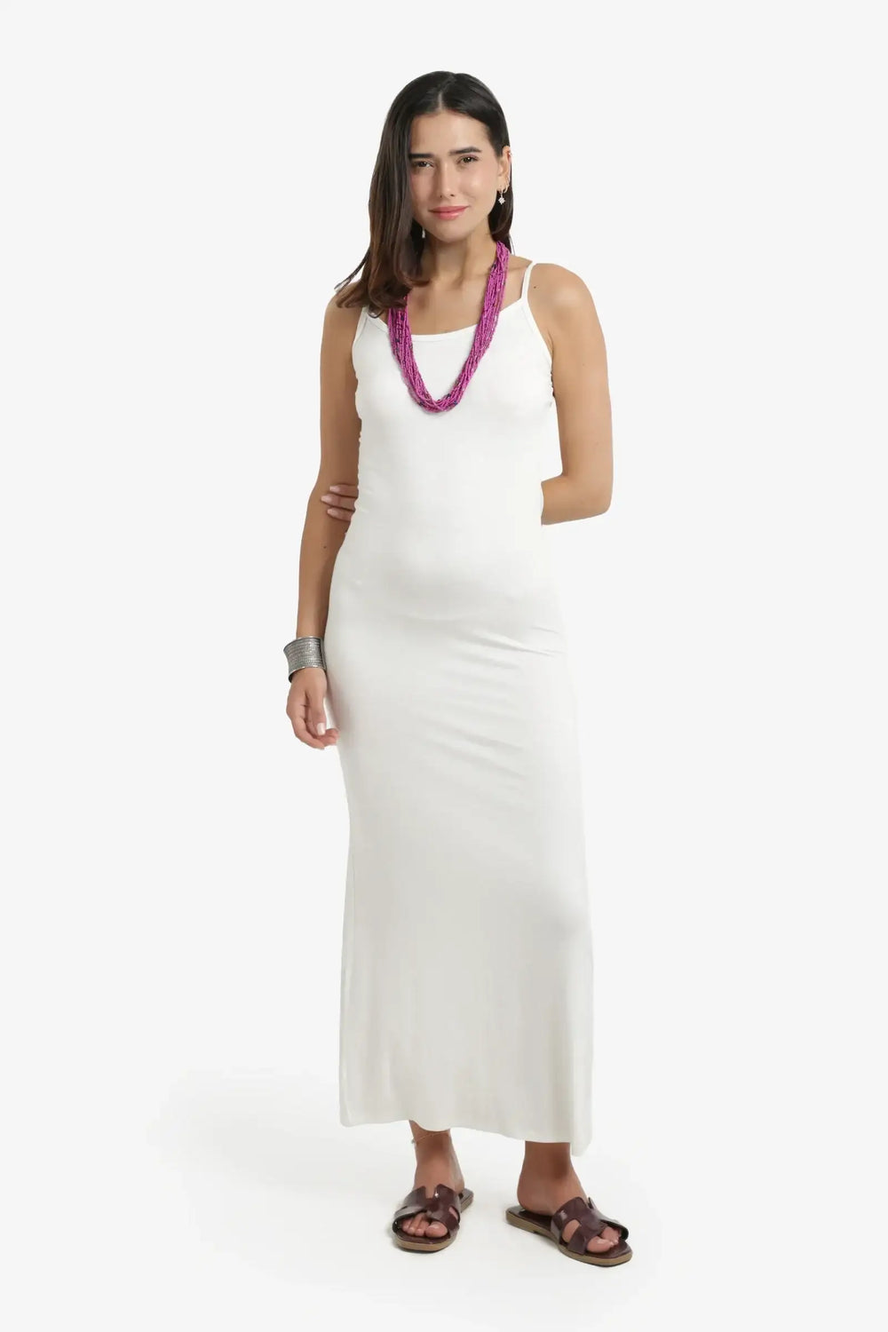 Plain Slim Fit Maxi Dress