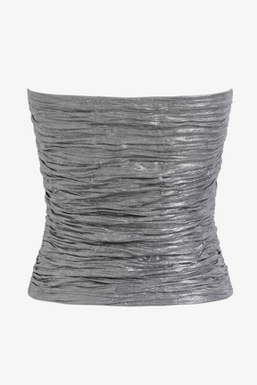 Crinkle Twisted Crop Top