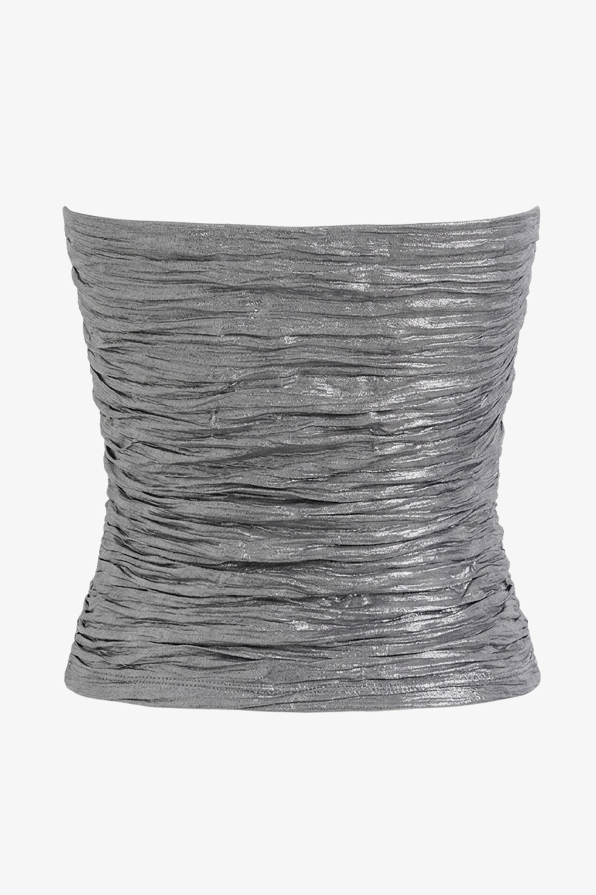 Crinkle Twisted Crop Top