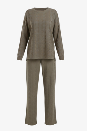 Self-Pattern Relaxed Pyjama Set