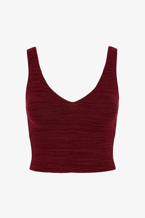 Sleeveless Cropped Pyjama Top