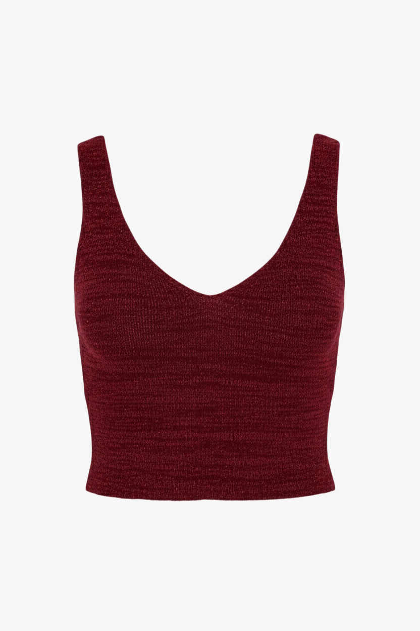 Sleeveless Cropped Pyjama Top