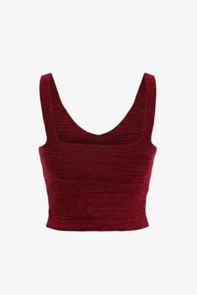 Sleeveless Cropped Pyjama Top