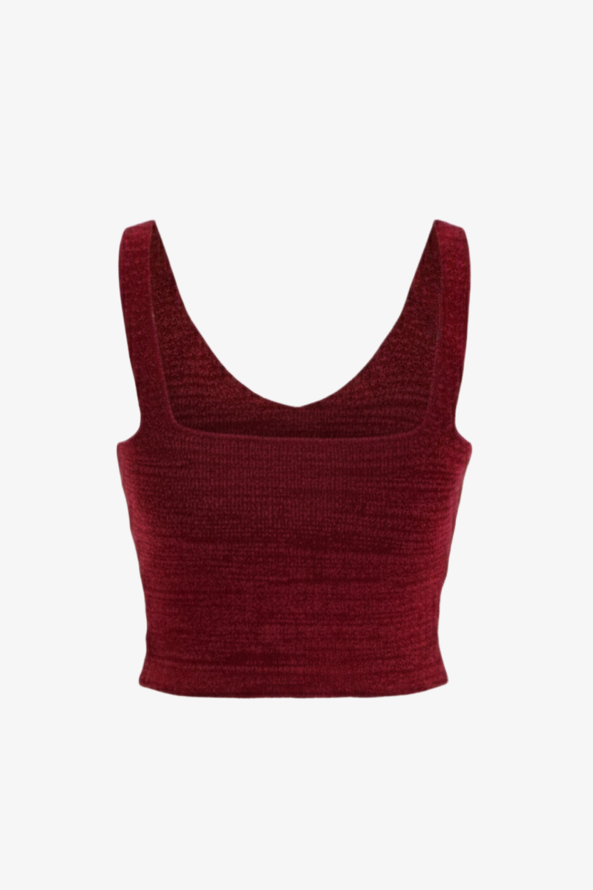Sleeveless Cropped Pyjama Top