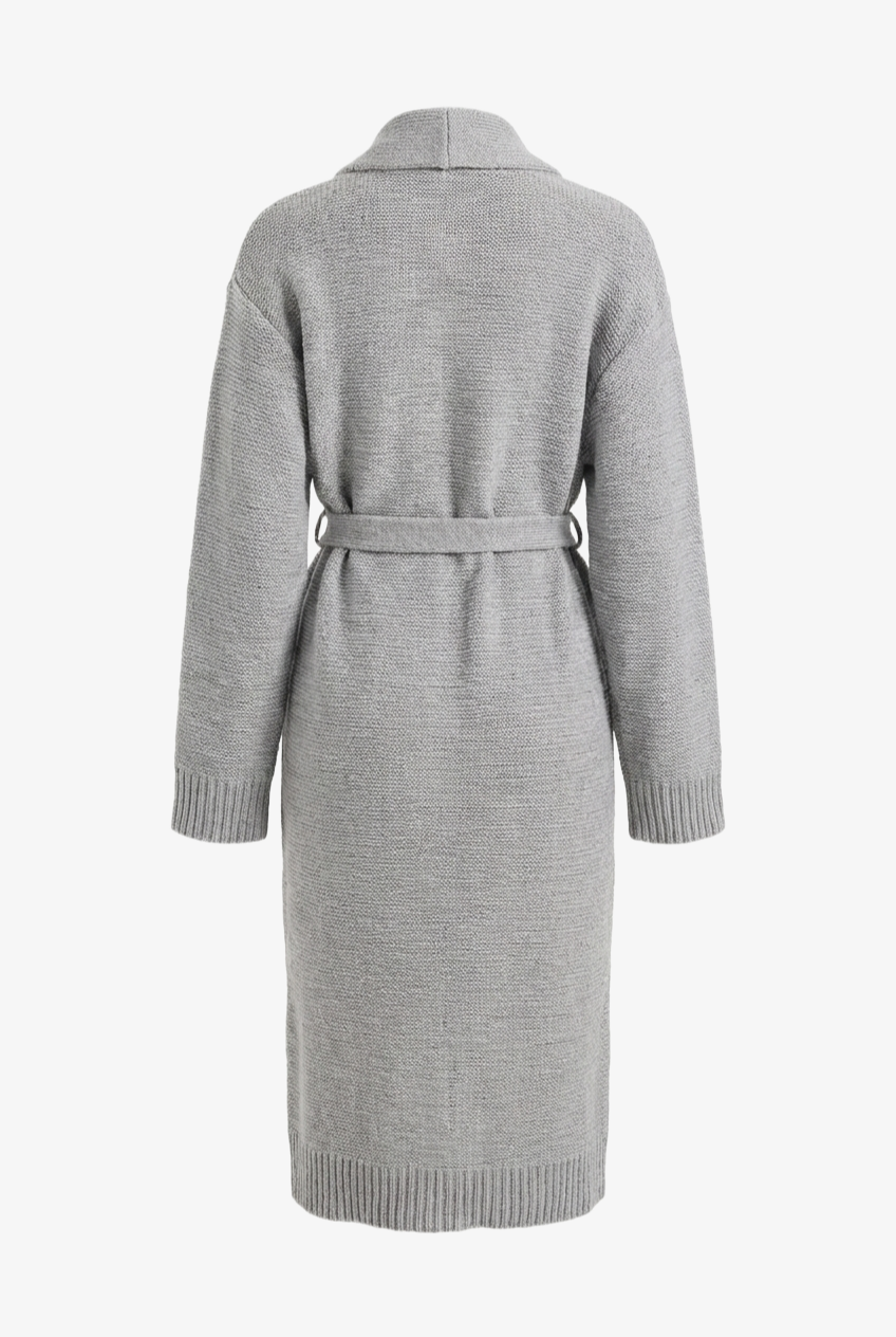 Shawl-Collar Midi Robe