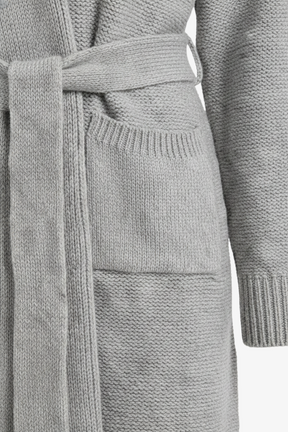 Shawl-Collar Midi Robe