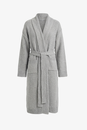 Shawl-Collar Midi Robe