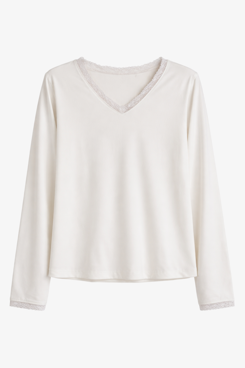 Lace-Neck Pyjama set