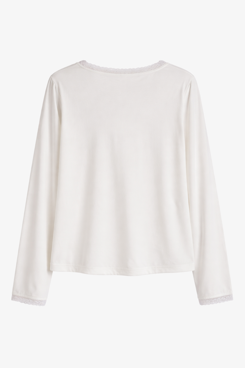 Lace-Neck Pyjama set