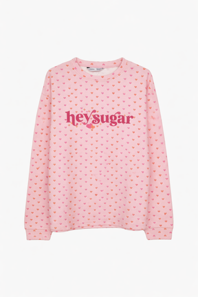 "Hey Sugar" Print Pyjama Set