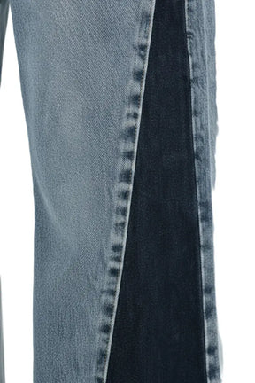 Jeans with Contrasting Panel