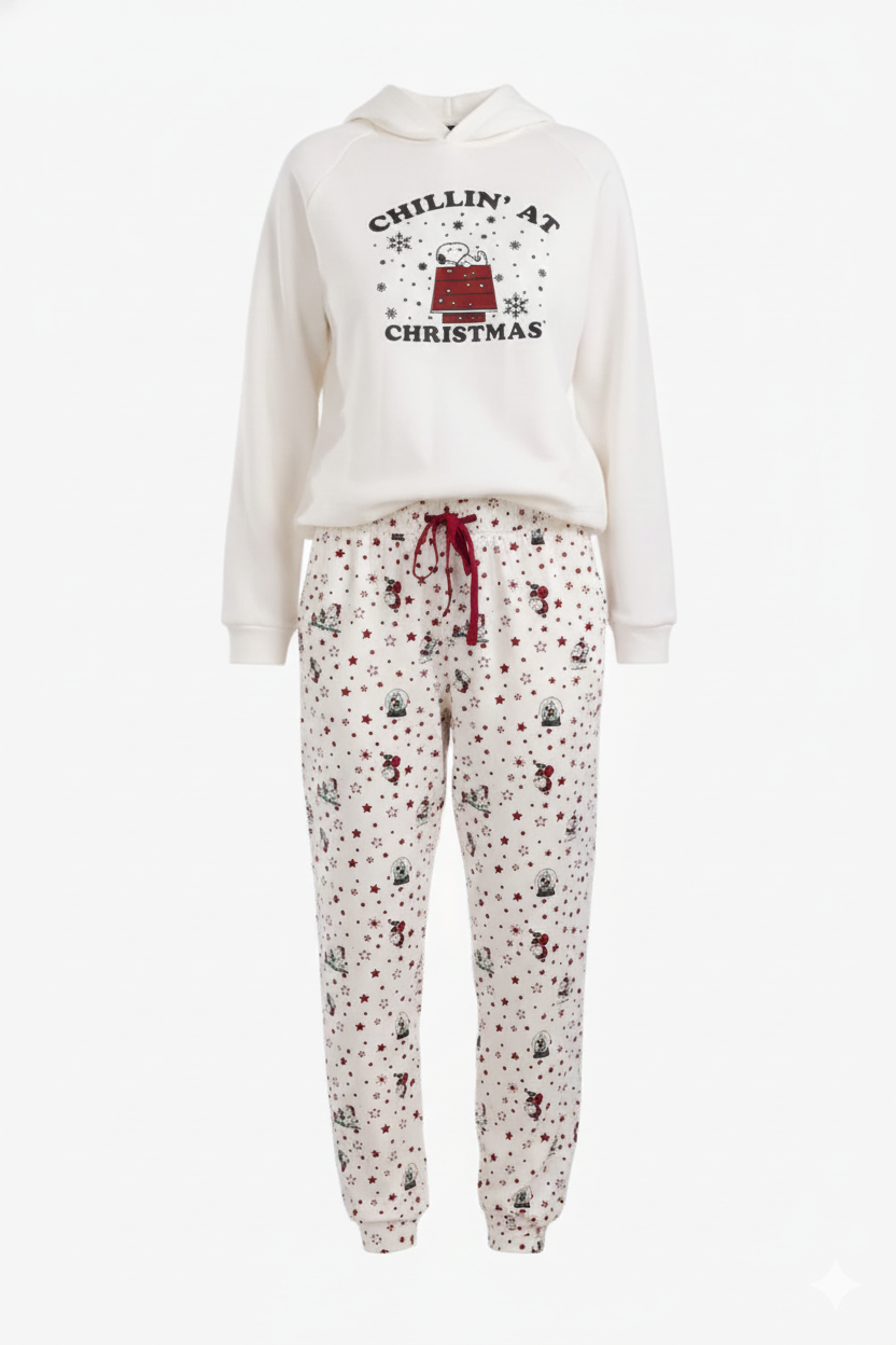 Long Sleeve Hooded Pyjama Set