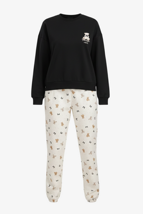 Pyjama Set with Chest Print