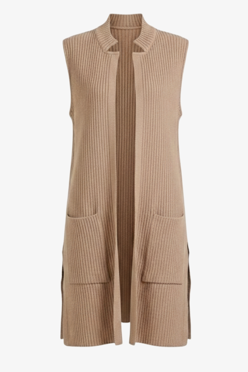 Ribbed Knitted Vest