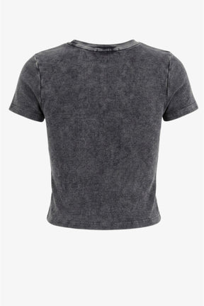 Stitched Panel Cropped Top