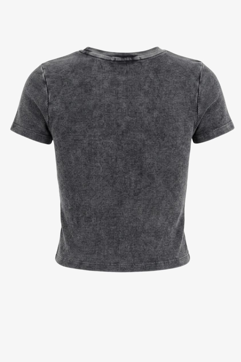 Stitched Panel Cropped Top