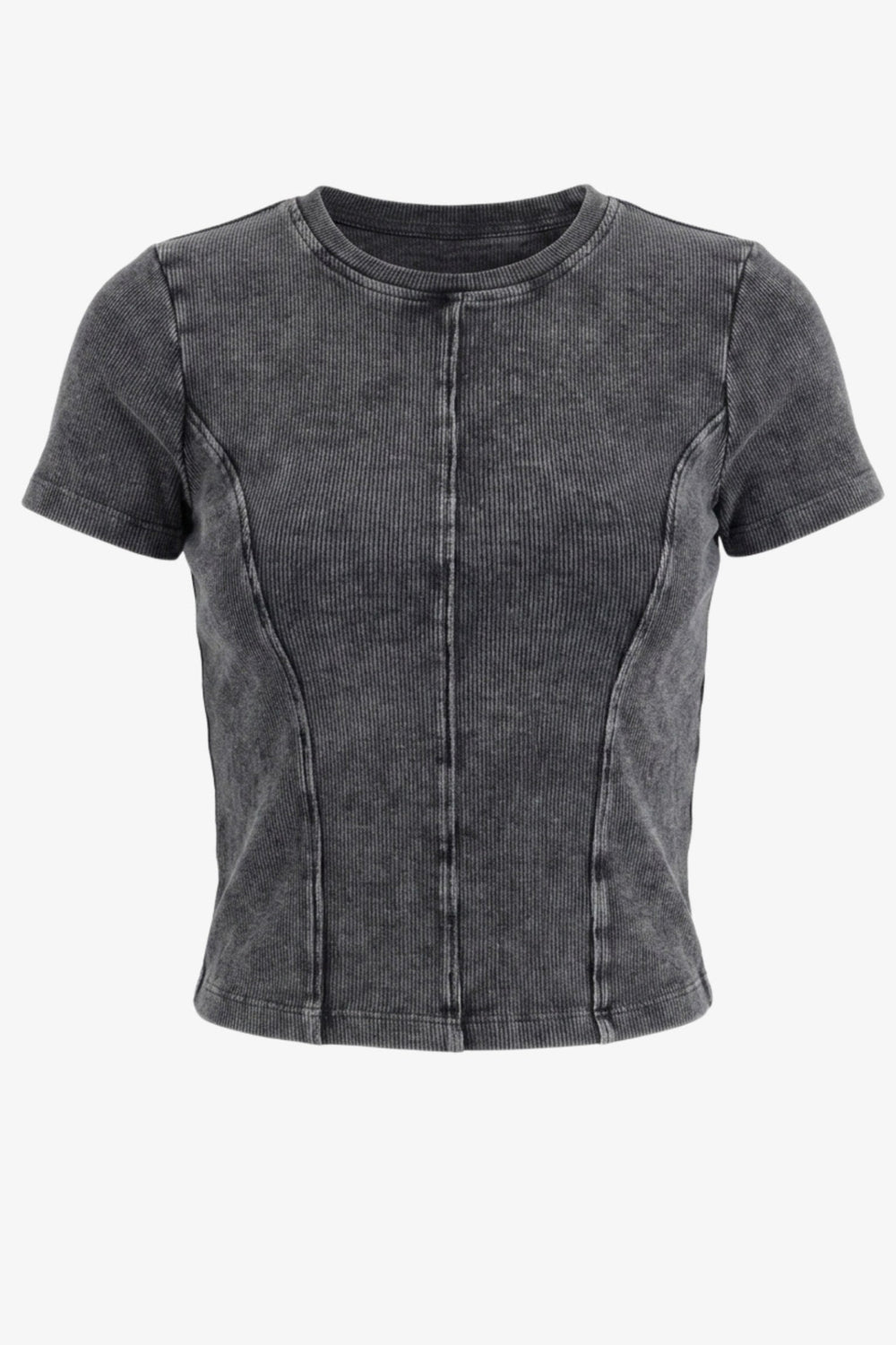 Stitched Panel Cropped Top