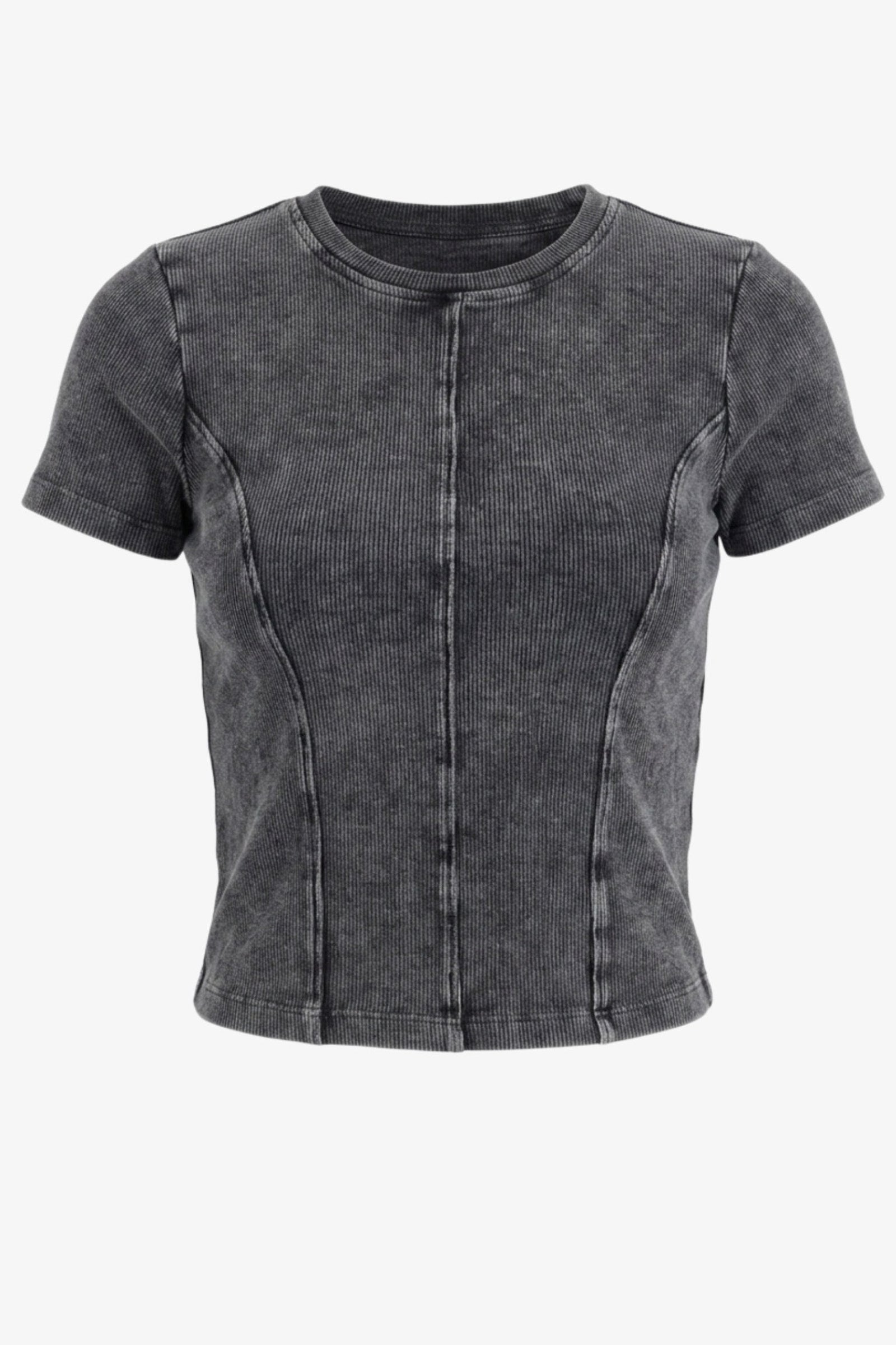 Stitched Panel Cropped Top