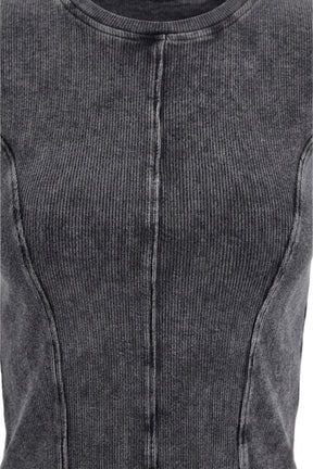 Stitched Panel Cropped Top