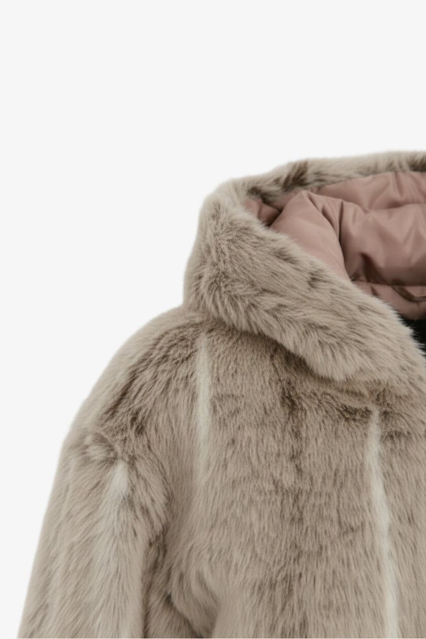 Hooded Fur Jacket
