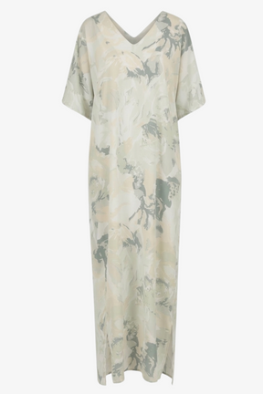 قميص نوم مطبوع بياقة V