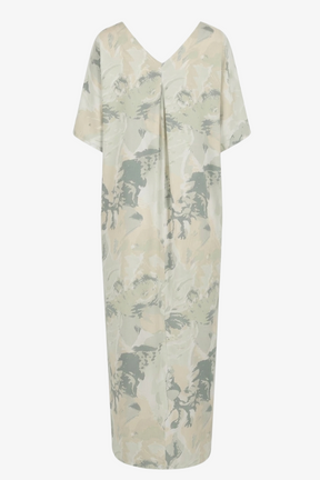 قميص نوم مطبوع بياقة V