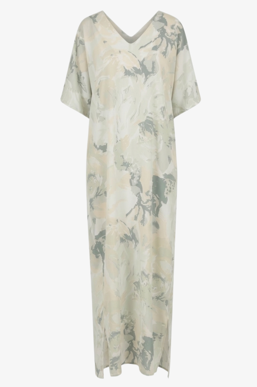 قميص نوم مطبوع بياقة V