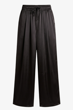 Wide-Leg Satin Pants