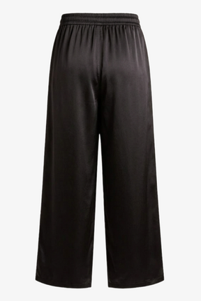 Wide-Leg Satin Pants