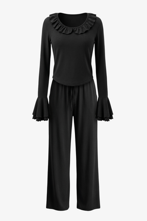 Ruffle-Trim Pyjama Set
