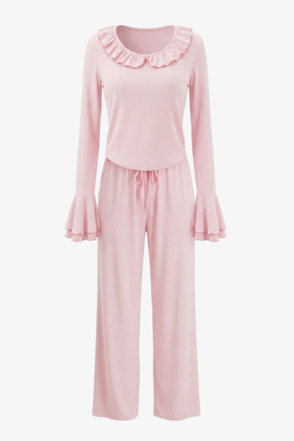 Ruffle-Trim Pyjama Set