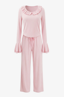 Ruffle-Trim Pyjama Set